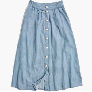 NWT Madewell Palisade Midi button front size 0